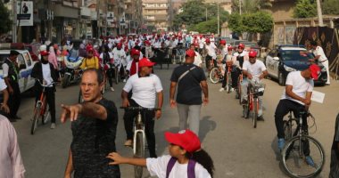 الهلال الأحمر ينظم "ماراثون رياضى" للدراجات الهوائية بمدينة شبين الكوم