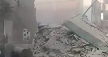 إصابة عجوز إثر انهيار عقار مكون من 3 طوابق فى بولاق أبو العلا