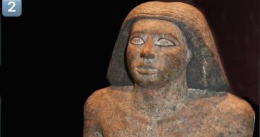 شاهد تمثال رئيس أسرار الملك فى الدولة الفرعونية القديمة بمتحف آثار الغردقة