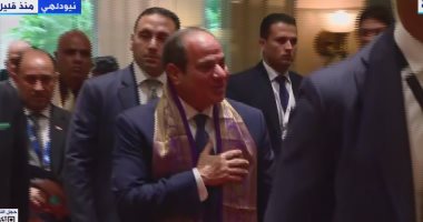 الرئيس السيسي يصل مقر إقامته فى الهند للمشاركة بفعاليات قمة مجموعة العشرين
