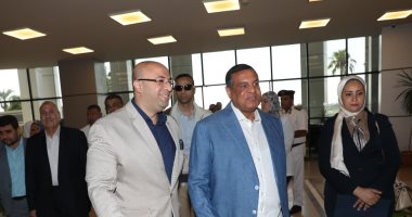  محافظ بنى سويف يستقبل وزير التنمية المحلية فى مستهل زيارته للمحافظة