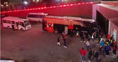 حافلة الأهلي تصل استاد القاهرة قبل مواجهة سيمبا في أبطال أفريقيا