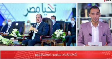 نقابات وأحزاب تعلن دعمها لترشح الرئيس السيسي لفترة رئاسية قادمة "فيديو"