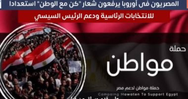 المصريون فى أوروبا يعلنون دعم الرئيس السيسي تحت شعار "كن مع الوطن".. فيديو