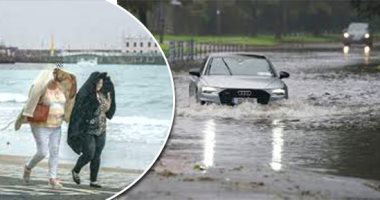 العاصفة "أجنيس" تتسبب فى عواصف وفيضانات بالمملكة المتحدة.. صور