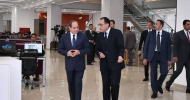 زيارة الرئيس السيسي لمقر رئاسة مجلس الوزراء بالعاصمة الإدارية الجديدة