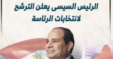 يُلبى نداء الشعب.. الرئيس السيسى يُعلن الترشح لانتخابات الرئاسة "فيديو"