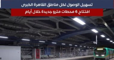 تفاصيل افتتاح 6 محطات مترو أنفاق جديدة خلال أيام.. فيديو