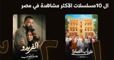"على باب العمارة" و"ألفريدو" يتصدران الأكثر مشاهدة في مصر
