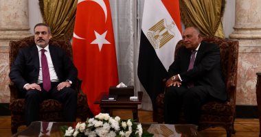 وزير الخارجية يستقبل نظيره التركى فى قصر التحرير ومؤتمر صحفى بعد قليل