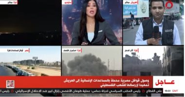 القاهرة الإخبارية: وصول قوافل مساعدات مصرية إلى العريش لإرسالها للفلسطينيين