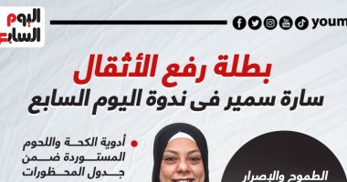 بنات الإسماعيلية بيلعبوا أثقال بسببى.. أبرز تصريحات سارة سمير فى ندوة اليوم السابع