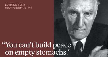 نوبل تتذكر جون بويد صاحب مقولة دون الغذاء لن تتمكن من تحقيق السلام