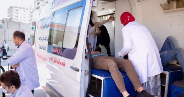 حملة للتبرع بالدم لصالح الشعب الفلسطينى بنقابة أطباء بنى سويف