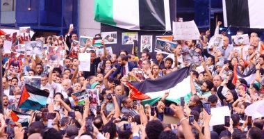 صحفيو اليوم السابع يعلنون من صالة التحرير.. لا لتهجير الفلسطينيين.. لا لتصفية القضية.. فيديو
