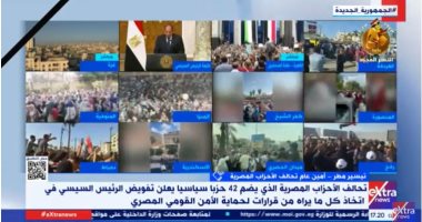تحالف الأحزاب المصرية: مقتنعون بموقف الرئيس السيسى للحفاظ على قضية فلسطين