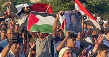 طلاب جامعة طنطا يدعمون القضية الفلسطينية ويؤيدون القيادة السياسية برفض التهجير