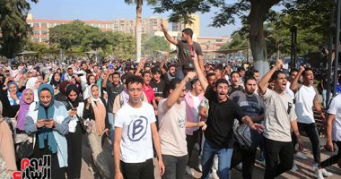 بدء تجمع طلاب جامعة عين شمس للتنديد بوحشية الاحتلال الإسرائيلى 