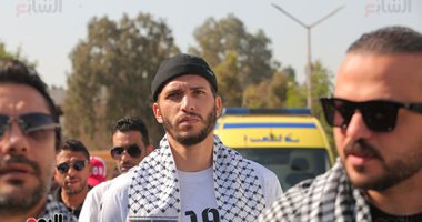 اللاعب الفلسطينى محمود وادى بـ"المنصة": يحيا السيسى الذى وقف أمام مشروع التهجير