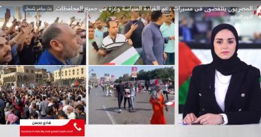 تليفزيون اليوم السابع يستعرض مسيرات المصريين لتأييد القيادة السياسة ودعم غزة