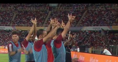 لاعبو الأهلي يدعمون فلسطين بعد هدف التقدم أمام سيمبا على طريقة "حنطلة"