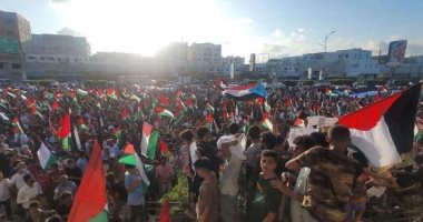 تظاهرات حاشدة فى المدن اليمنية تضامناً مع الشعب الفلسطينى