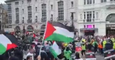 جارديان: نحو 300 ألف شخص يشاركون فى مسيرة لدعم فلسطين بلندن