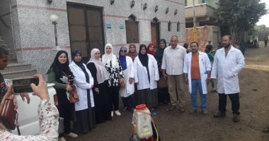 900 حالة حصاد قافلة جامعة الزقازيق اليوم بقرية تل محمد مركز الإبراهيمية بالشرقية