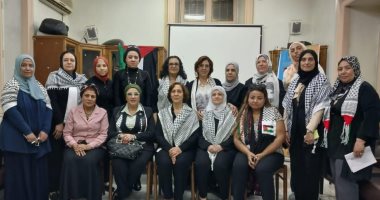 قيادات نسائية بالمصري الديمقراطي الاجتماعي يزرن اتحاد المرأة الفلسطينية بالقاهرة