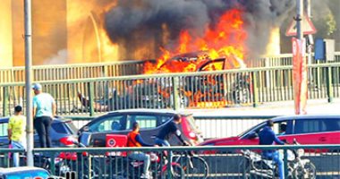 السيطرة على حريق سيارتين فى مدينة نصر دون إصابات