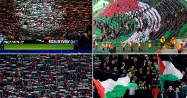 إبهار سيلتك ضد أتلتيكو مدريد .. 2 من 32 ناديا دعموا فلسطين في أبطال أوروبا