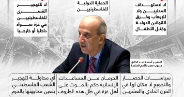 عدم وقف الحرب يجر المنطقة لحرب إقليمية مدمرة..كلمة مصر أمام الجمعية العامة للأمم المتحدة بشأن غزة (إنفوجراف)
