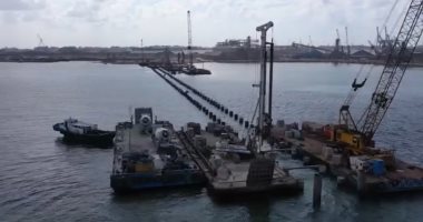 ننشر معدلات تنفيذ مشروع  الصب الجاف بميناء الدخيلة بالإسكندرية