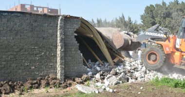 إزالة 6 حالات تعد على أرض زراعية في حملة بقرية أولاد عمرو بقنا