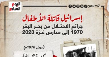 إسرائيل قاتلة الأطفال.. جرائم الاحتلال من بحر البقر 1970 إلى مدارس غزة 2023