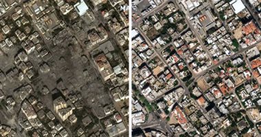 مناطق سكنية سويت بالأرض.. صور الأقمار الصناعية لغزة قبل وبعد القصف الإسرائيلى