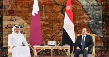 الرئيس السيسى وأمير قطر يؤكدان رفض محاولات تصفية القضية الفلسطينية.. ألبوم صور