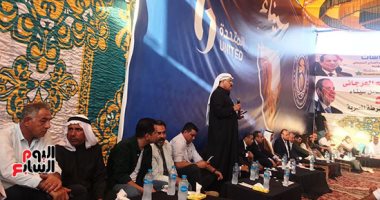 فايز أبو حرب خلال مؤتمر شعبى بالشيخ زويد: لن نفرط في حبة رمل من سيناء