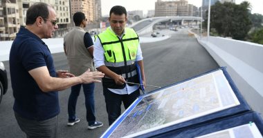 الرئيس السيسى يتفقد أعمال التطوير بعدد من الطرق والمحاور بالقاهرة الكبرى