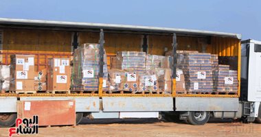 القافلة الخامسة من صندوق تحيا مصر تستكمل وصولها إلى معبر رفح لدعم غزة