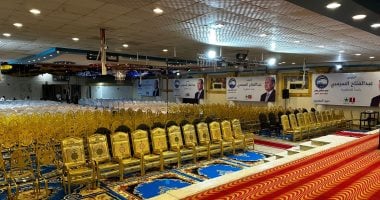 الاستعدادات النهائية لمؤتمر دعم الرئيس السيسى برأس غارب.. صور 