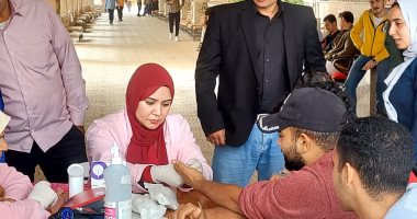 جامعة السادات تطلق حملة للتبرع بالدم تضامنا مع الأشقاء في فلسطين