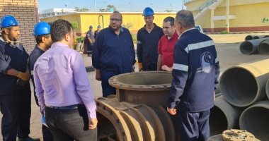 رئيس مياه سوهاج يتفقد محطة مياه نيدة السطحية ومجمع الورش بمركز أخميم