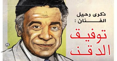 ذكرى وفاة الفنان الكبير توفيق الدقن في كاريكاتير اليوم السابع
