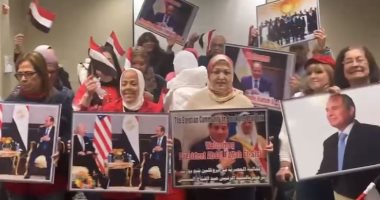 إقبال كثيف من المنتخبين المصريين بأمريكا على أنغام "تسلم الأيادى".. فيديو