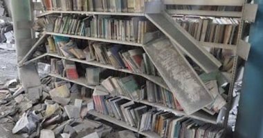 الاحتلال الإسرائيلى يقصف المكتبة العامة فى غزة ويدمر آلاف المخطوطات والوثائق