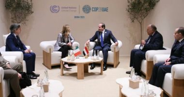 الرئيس السيسى يلتقى رئيسة وزراء إيطاليا..و"ميلونى" تشكر مصر لدورها فى دفع جهود السلام