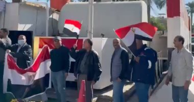 طابور للمصريين فى بغداد للتصويت بالانتخابات الرئاسية بيومها الأخير.. فيديو