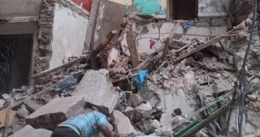 انهيار جزئى بواجهة منزل بمدينة سوهاج دون حدوث إصابات