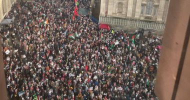 اعتقال 13 متظاهرا شاركوا فى تجمع مؤيد لفلسطين فى لندن